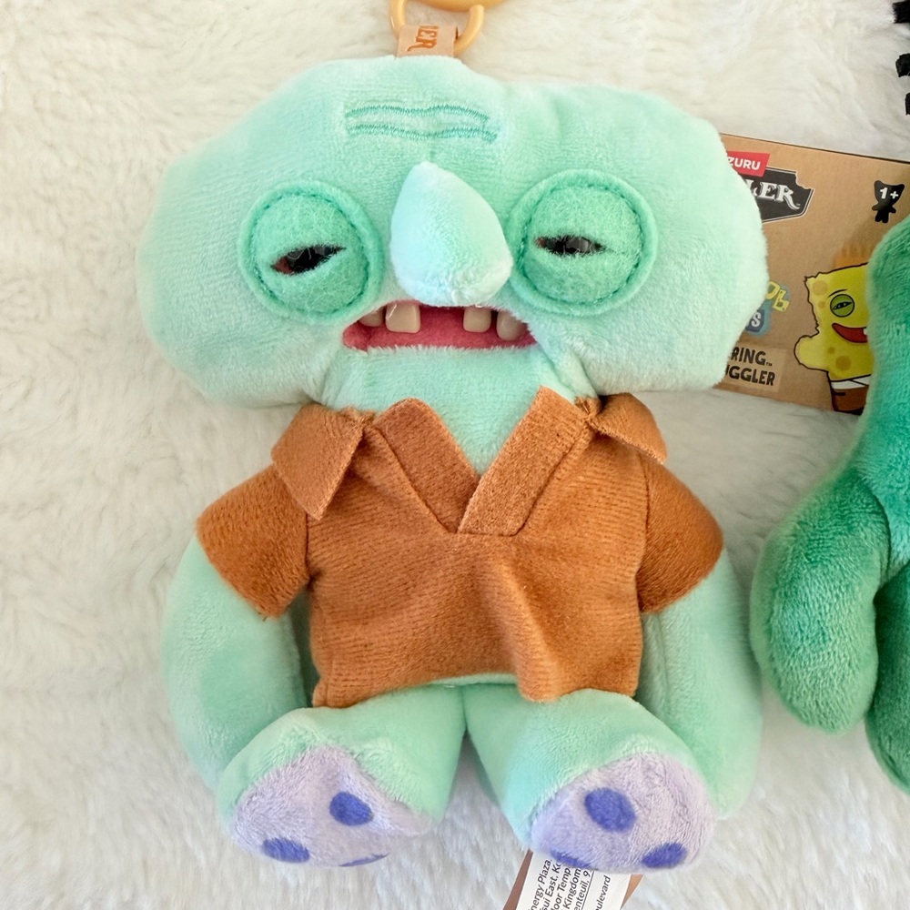 Zuru Fuggler SpongeBob Squarepants Plush Keychain Set - Squidward and Plankton - Picture 2 of 12
